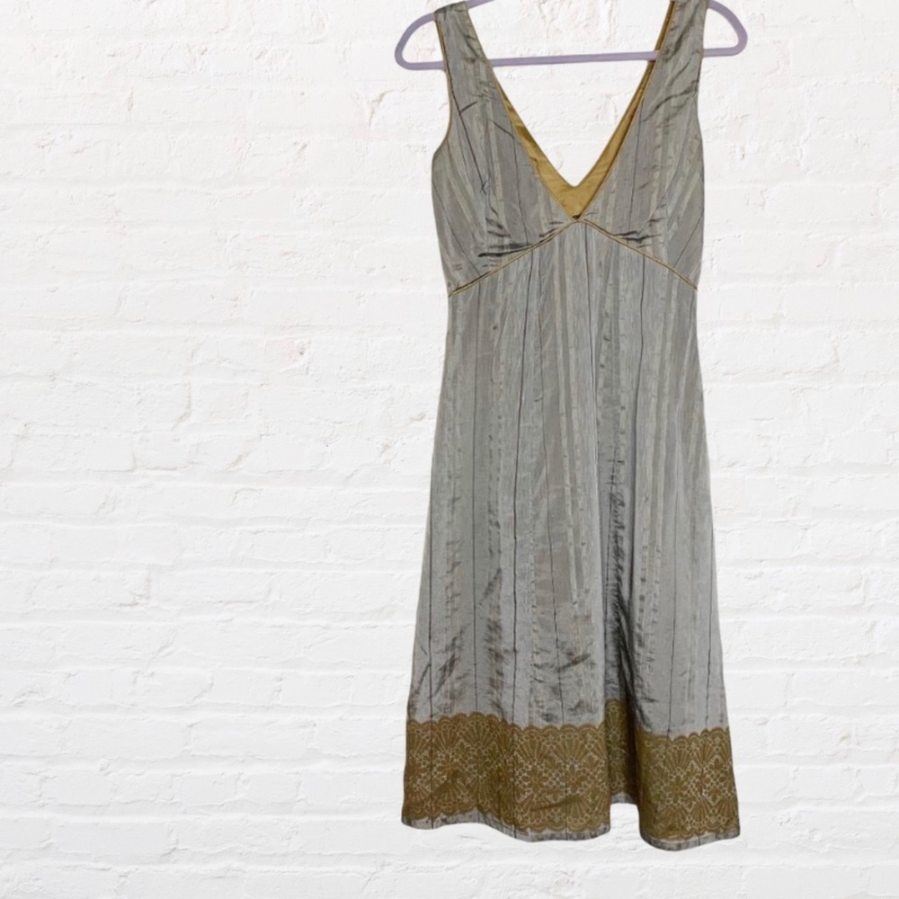 Kate Sylvester Linen Blend Sleeveless Dress